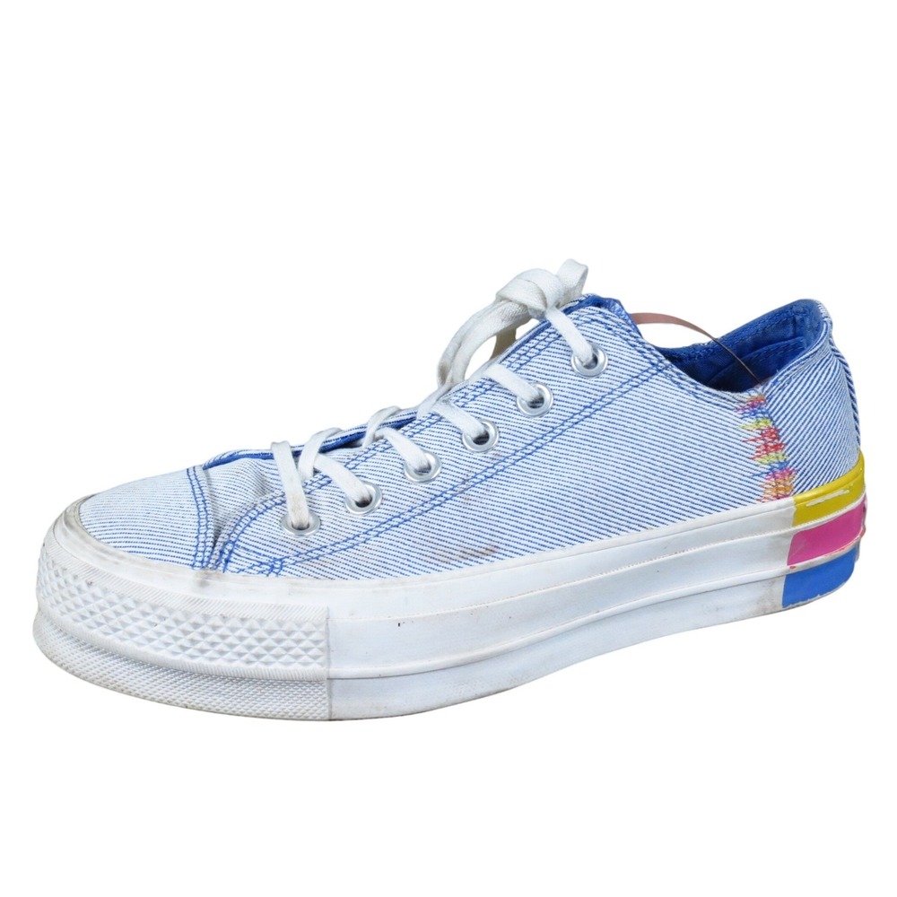 Converse Chuck Taylor All Star Lift Low Women Sneaker 8 Casual Ozone Blue Fabric